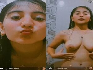 Virgin rich college girl sending Snapchat Nude Reel in shower for boyfriend