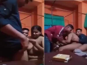 AuntyMaza viral mms randi school teacher threesome sex with students for money