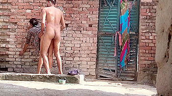 Free Indian porn video download Hidden Camera mms record horny couple fucking in open place